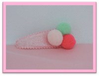 haarspeldje pompons met rand